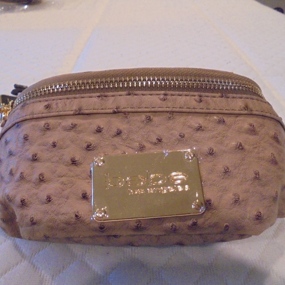 BEBE OPHILIA SMALL OSTRICH FANNY PACK O/S